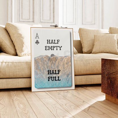 Coastal Half Full Half Empty Playing Card Digital Prints