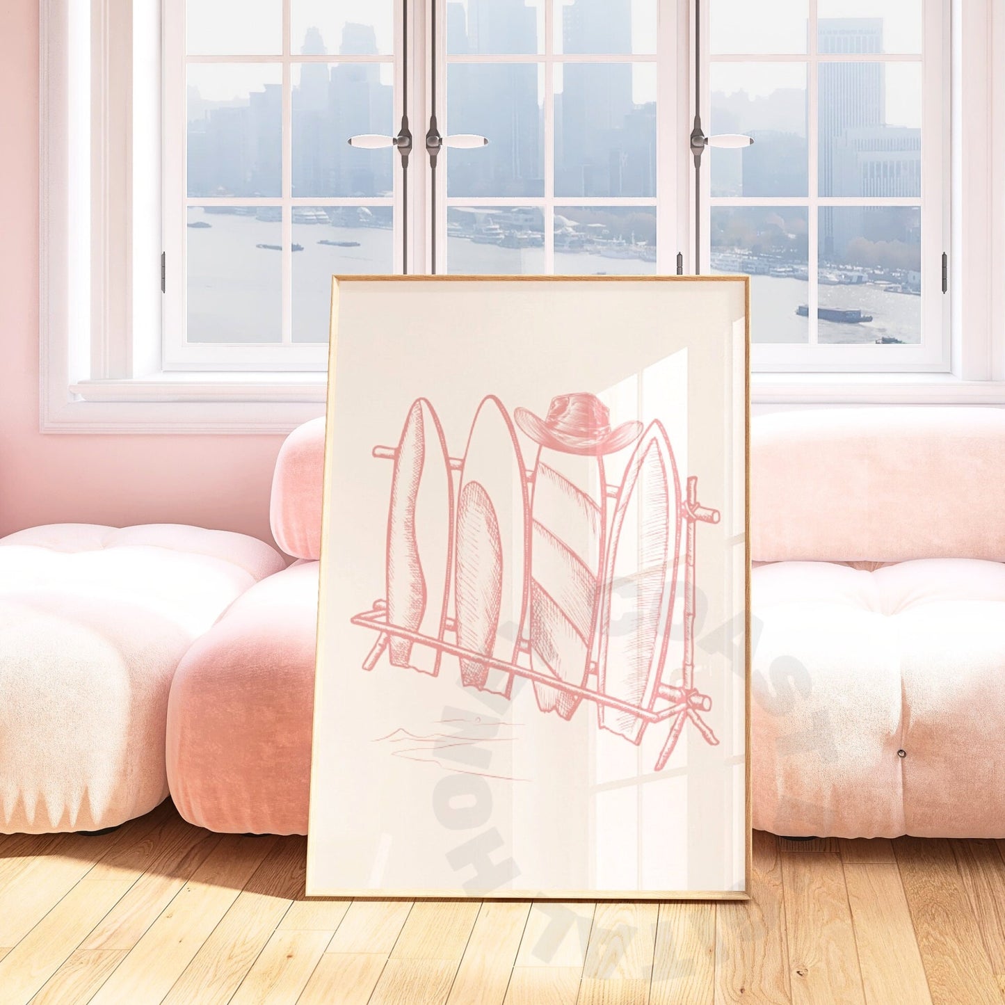 Pink Surfboards & Cowboy Digital Prints