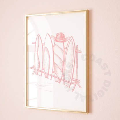 Pink Surfboards & Cowboy Digital Prints