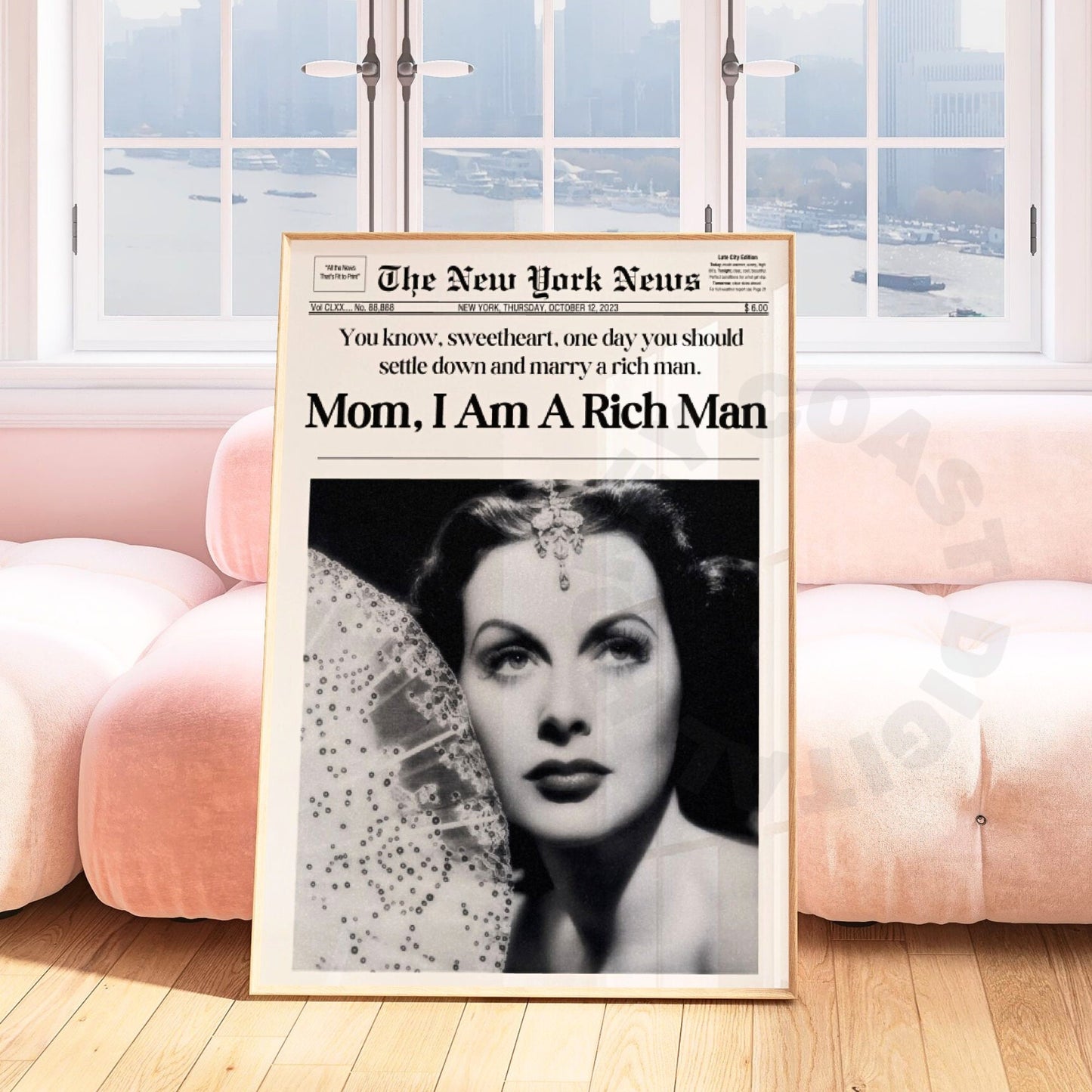 Mom I Am A Rich Man Newspapers Digital Prints