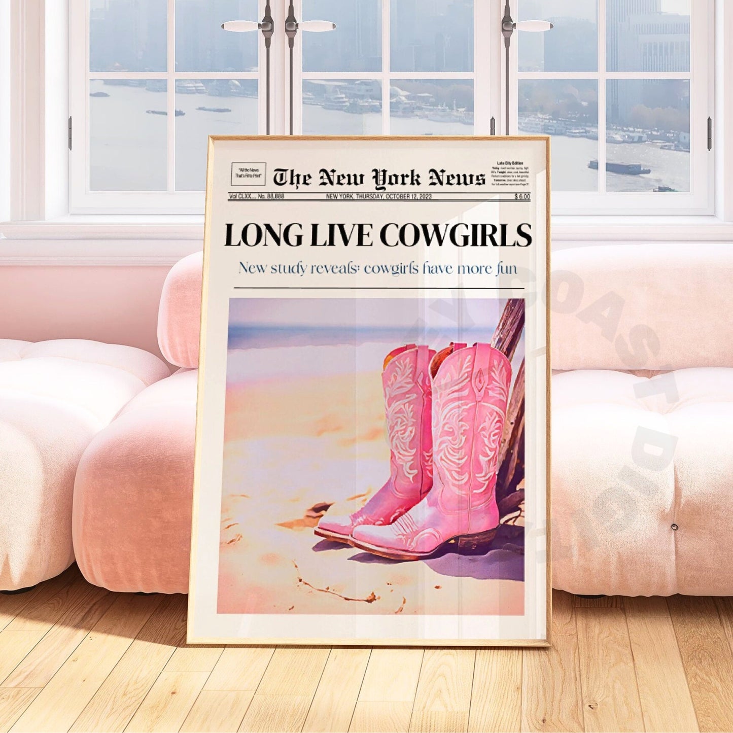 Coastal Cowgirl Newspaper Digital Prints