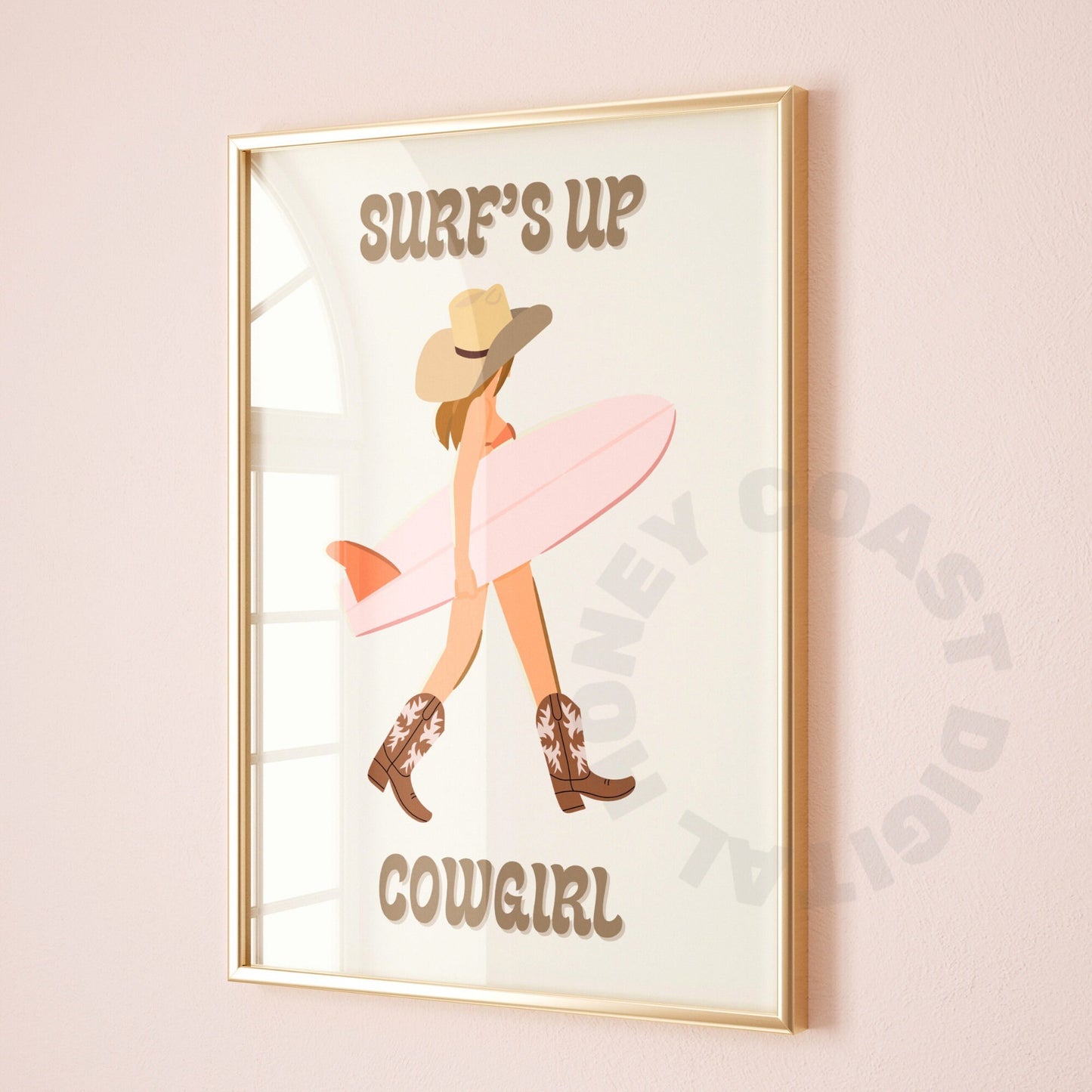 Surfer Cowgirl Digital Prints