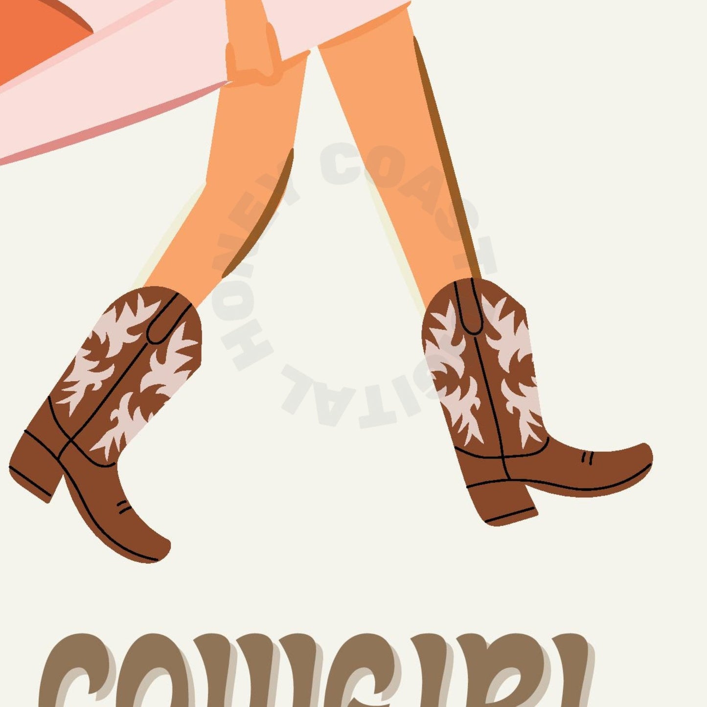 Surfer Cowgirl Digital Prints