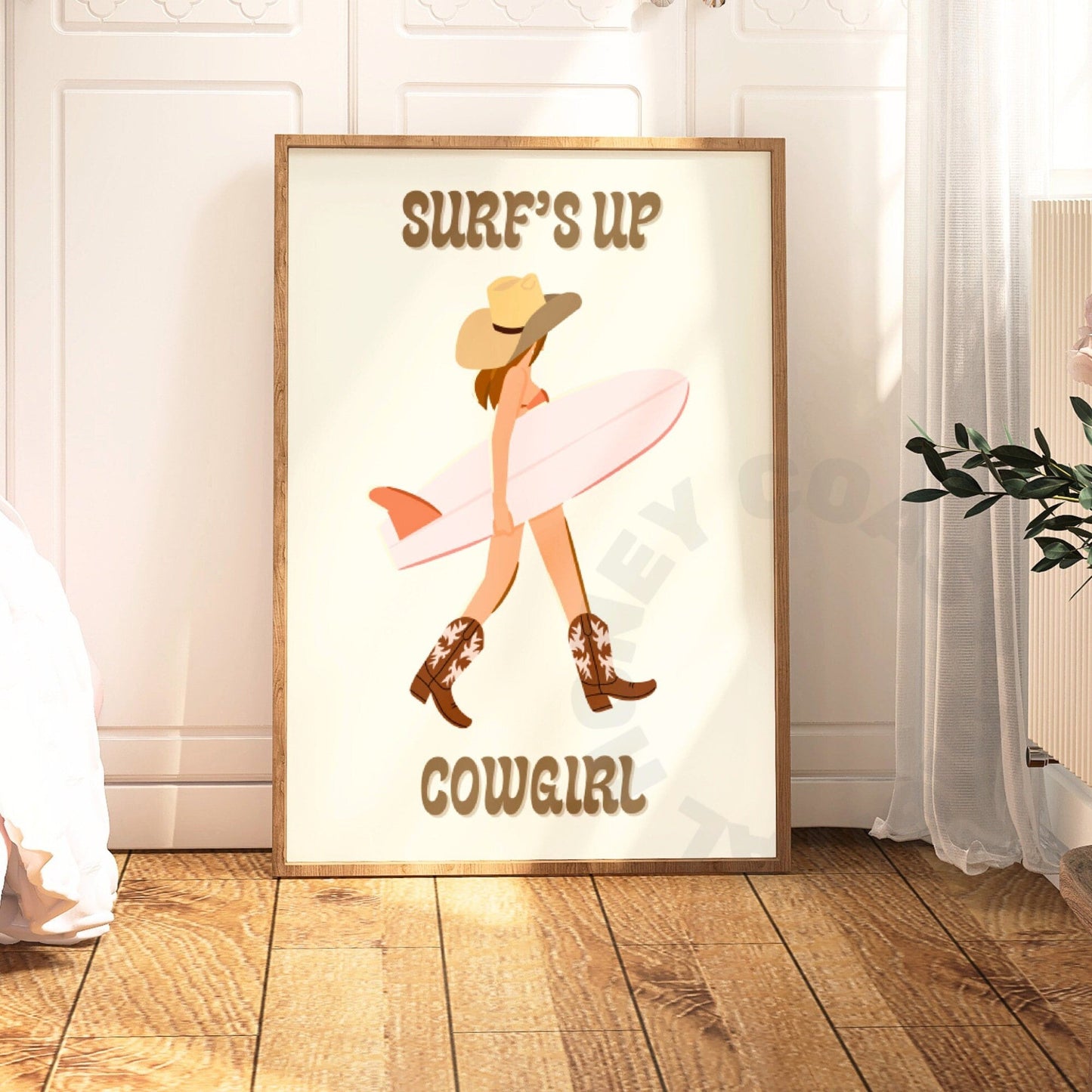 Surfer Cowgirl Digital Prints