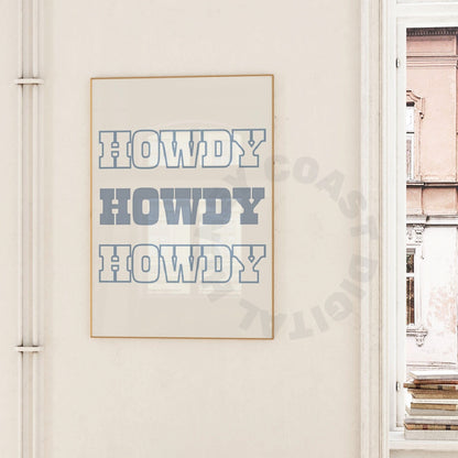 Coastal Blue Howdy Digital Prints