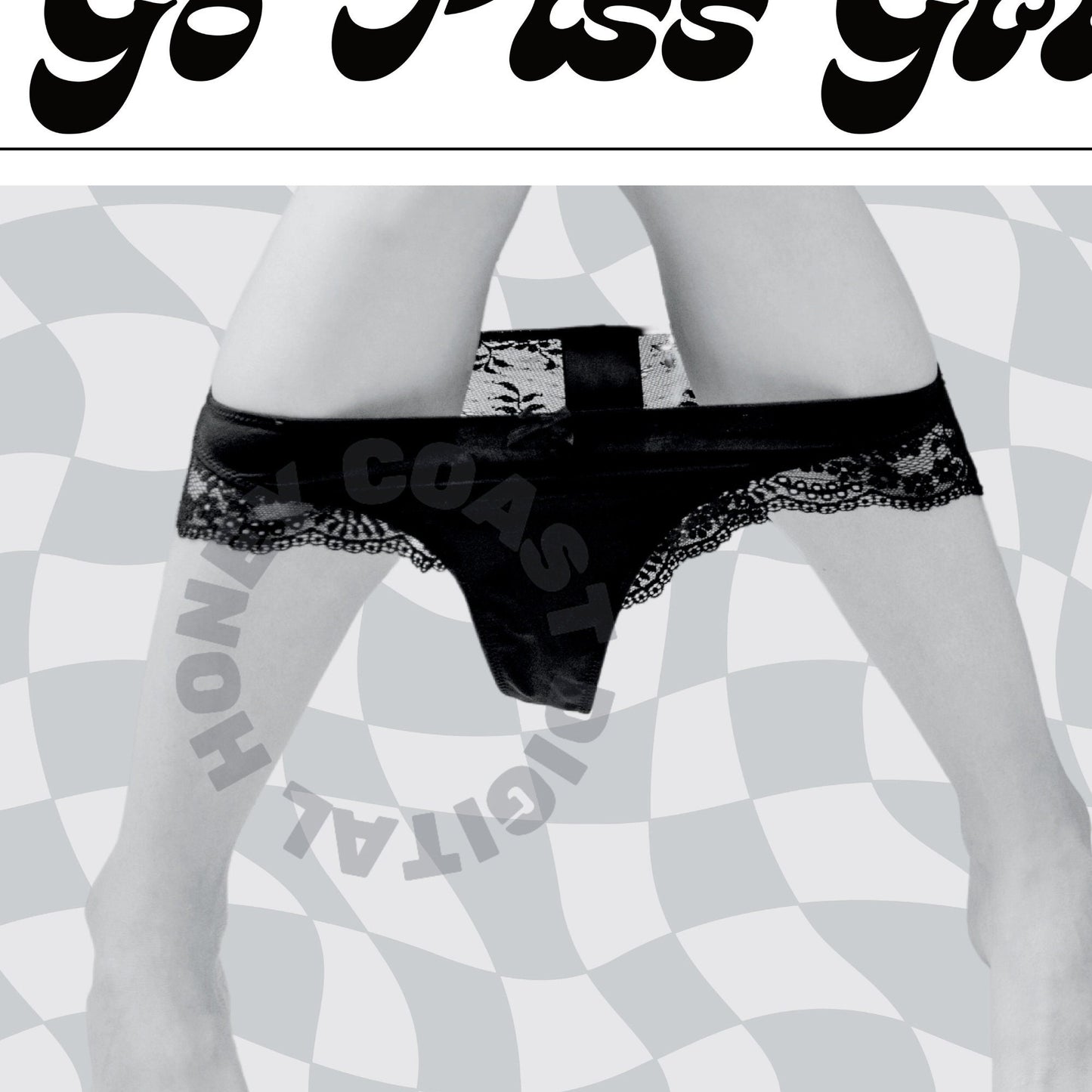 Monotone Go Piss Girl Newspaper Digital Prints