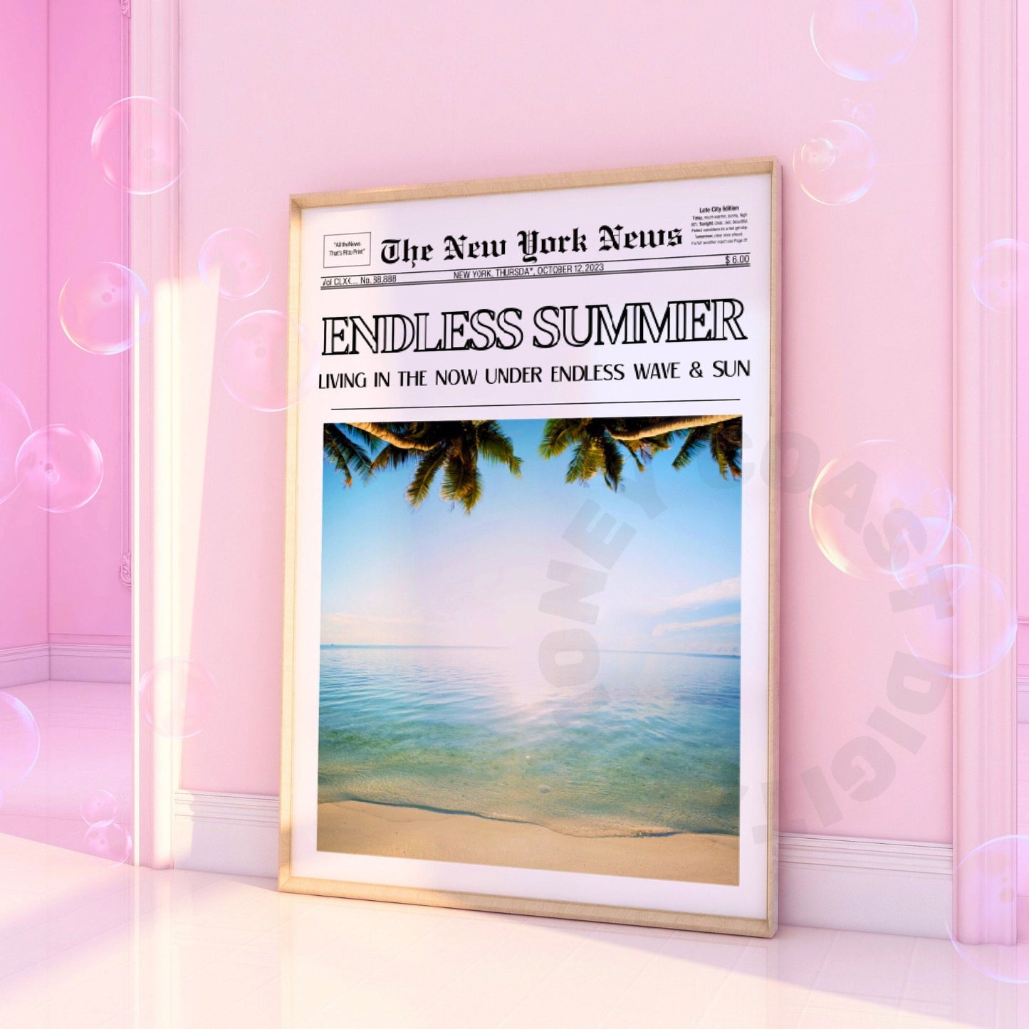 Endless Summer Newspaper Digital Prints