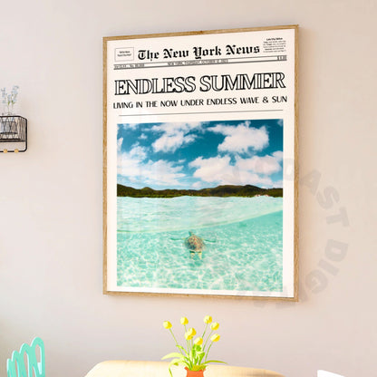 Endless Summer Newspaper Digital Prints