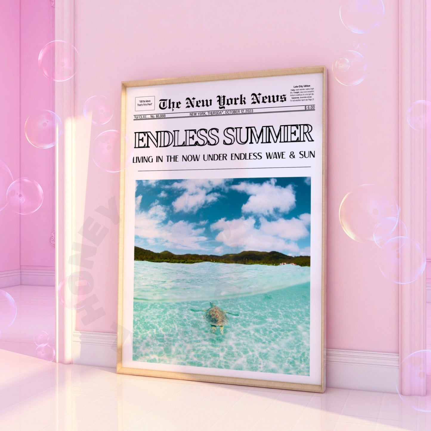 Endless Summer Newspaper Digital Prints