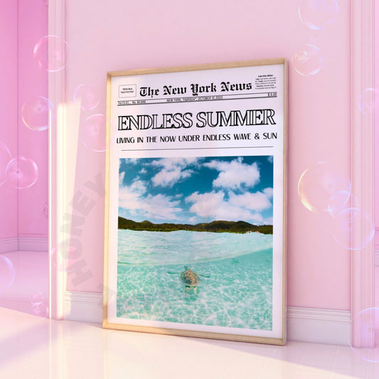 Endless Summer Newspaper Digital Prints