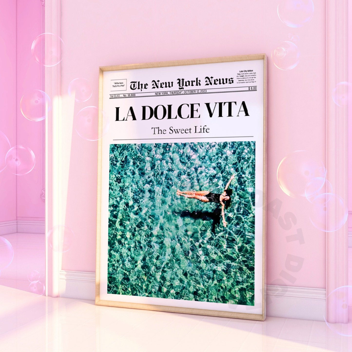 La Dolce Vita Newspaper Digital Prints