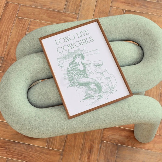 Sage Green Mermaid Cowgirl Digital Prints