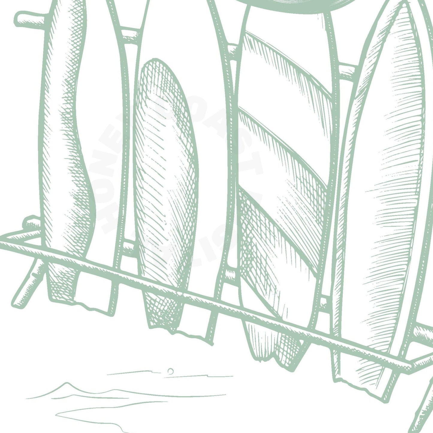 Sage Green Surfboards & Cowboy Hat Digital Prints
