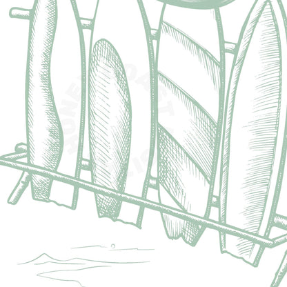 Sage Green Surfboards & Cowboy Hat Digital Prints