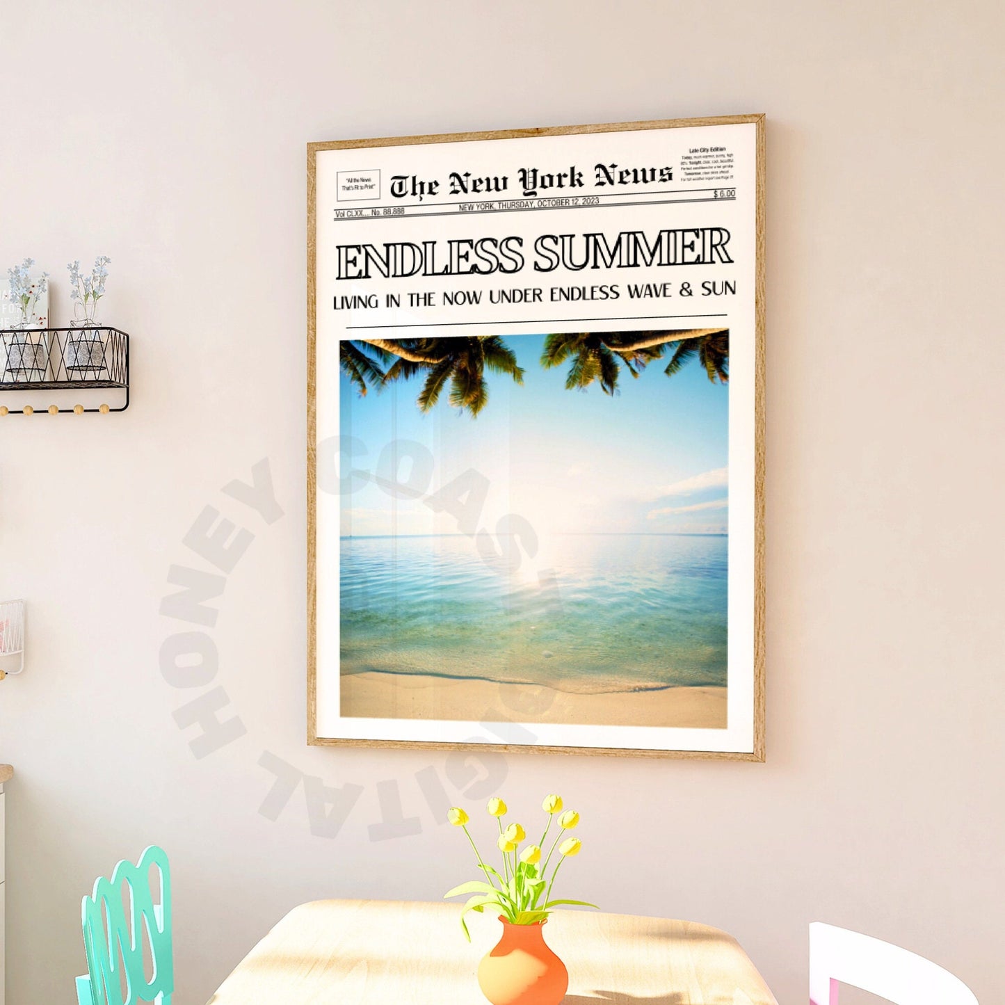 Endless Summer Newspaper Digital Prints