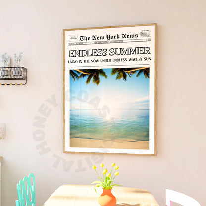 Endless Summer Newspaper Digital Prints