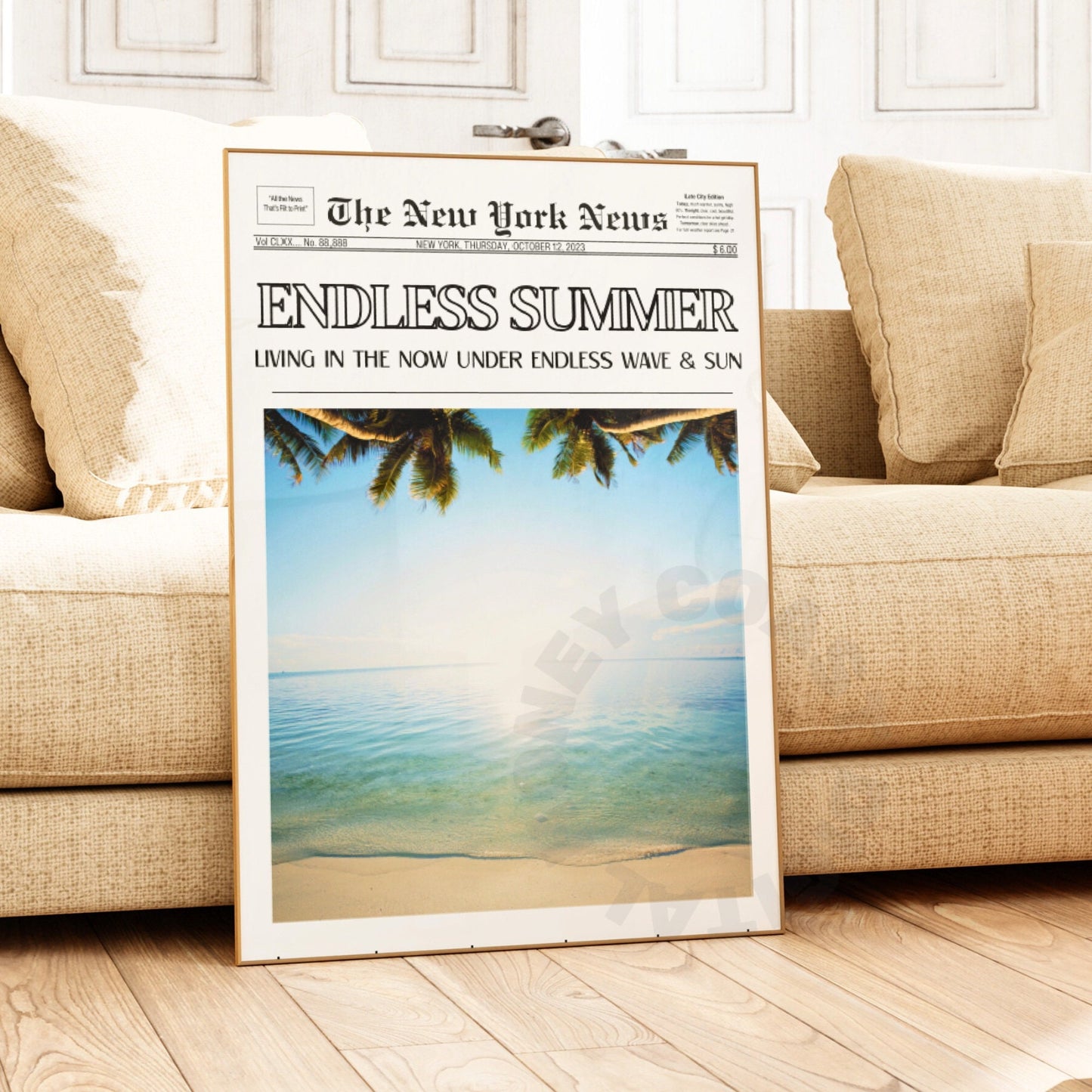 Endless Summer Newspaper Digital Prints