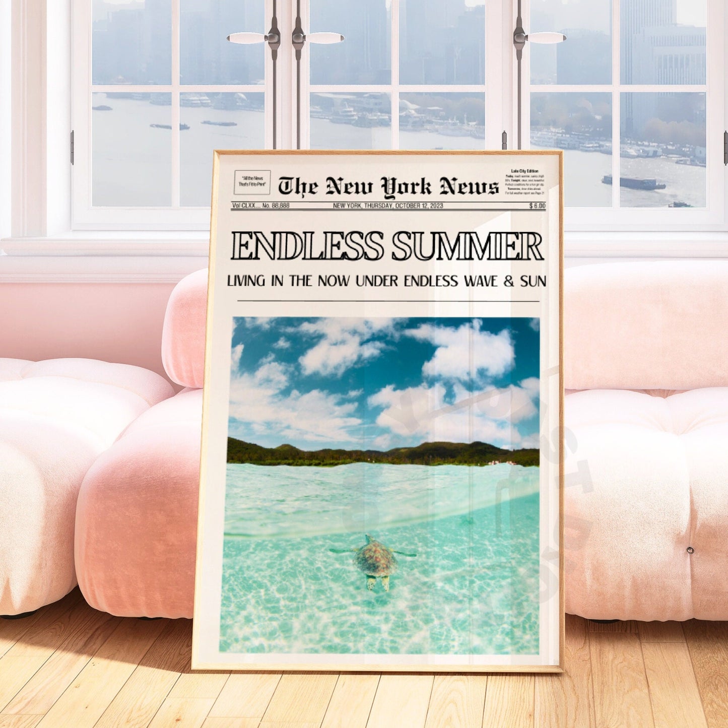 Endless Summer Newspaper Digital Prints