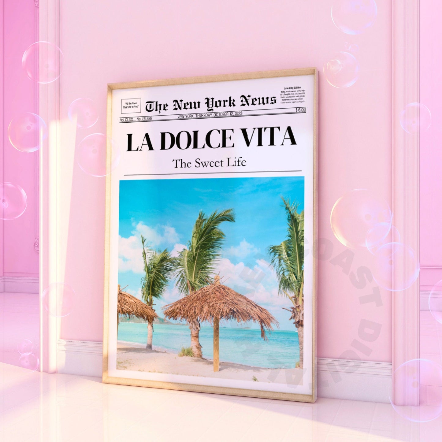 La Dolce Vita Newspaper Digital Prints