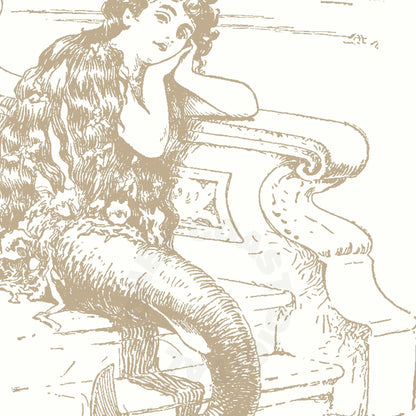 Beige Mermaid Cowgirl Digital Prints