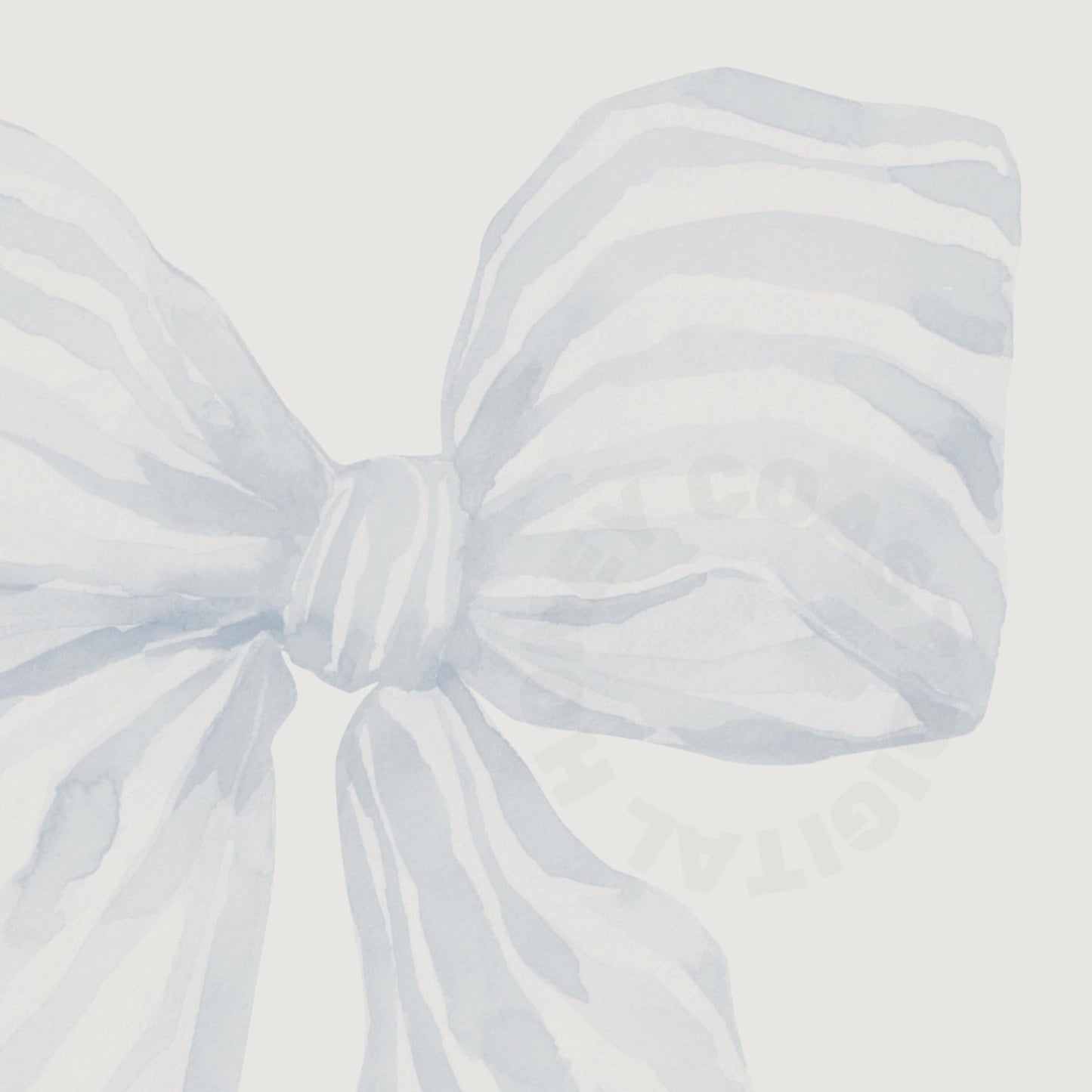 Muted Hair Bow Digital Prints