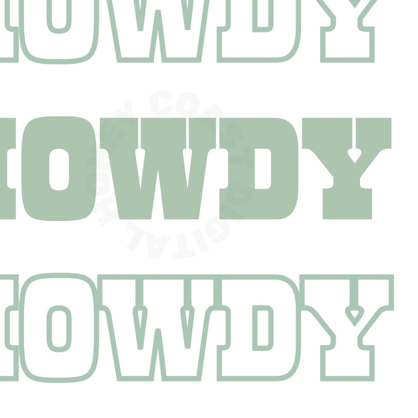 Sage Green Howdy Digital Prints