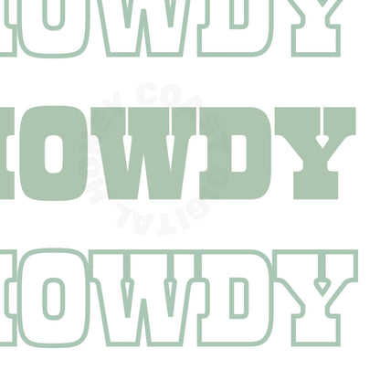 Sage Green Howdy Digital Prints