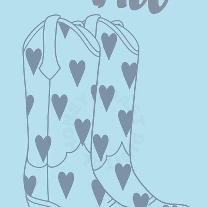 Blue Yee Haw Digital Prints