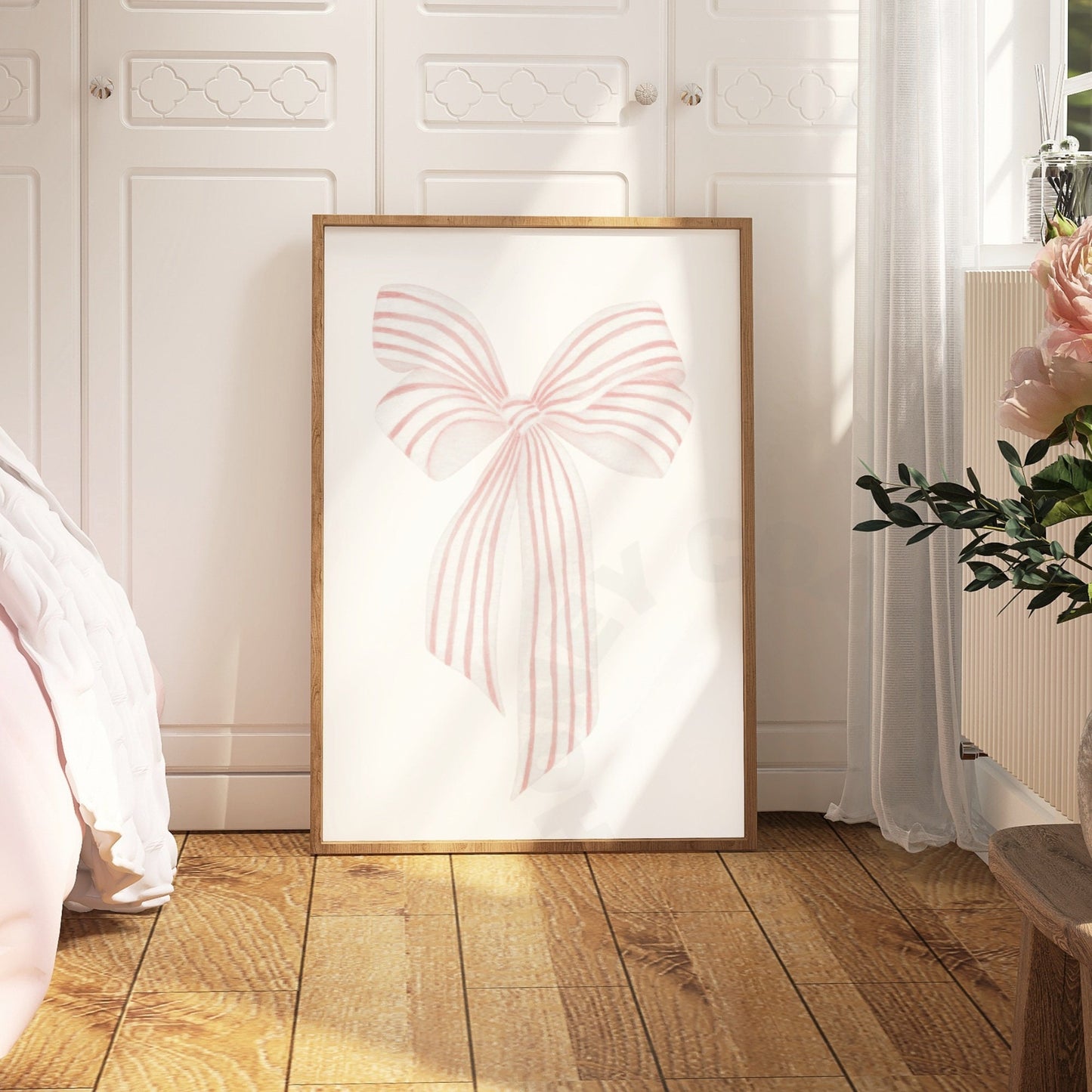 Pink Hair Bow Digital Prints