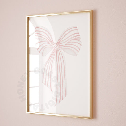 Pink Hair Bow Digital Prints