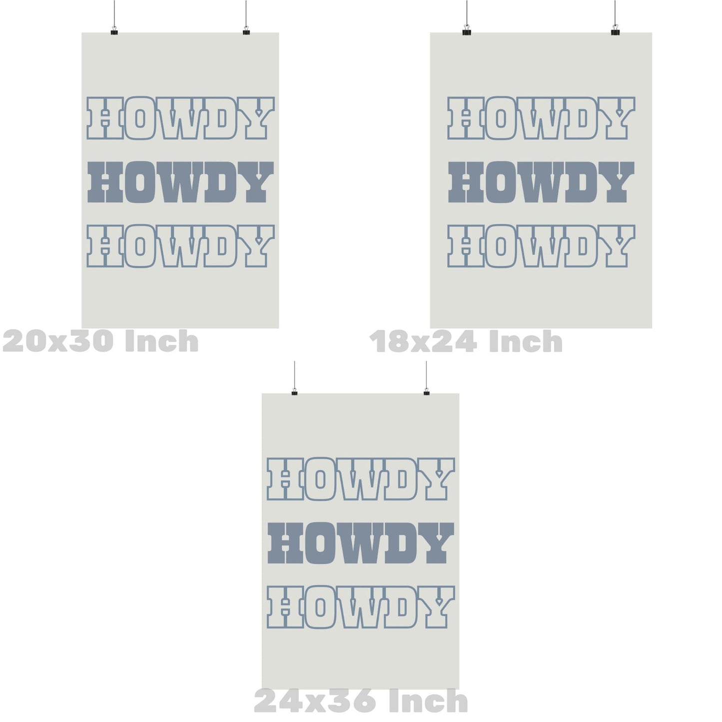 Coastal Blue Howdy Poster