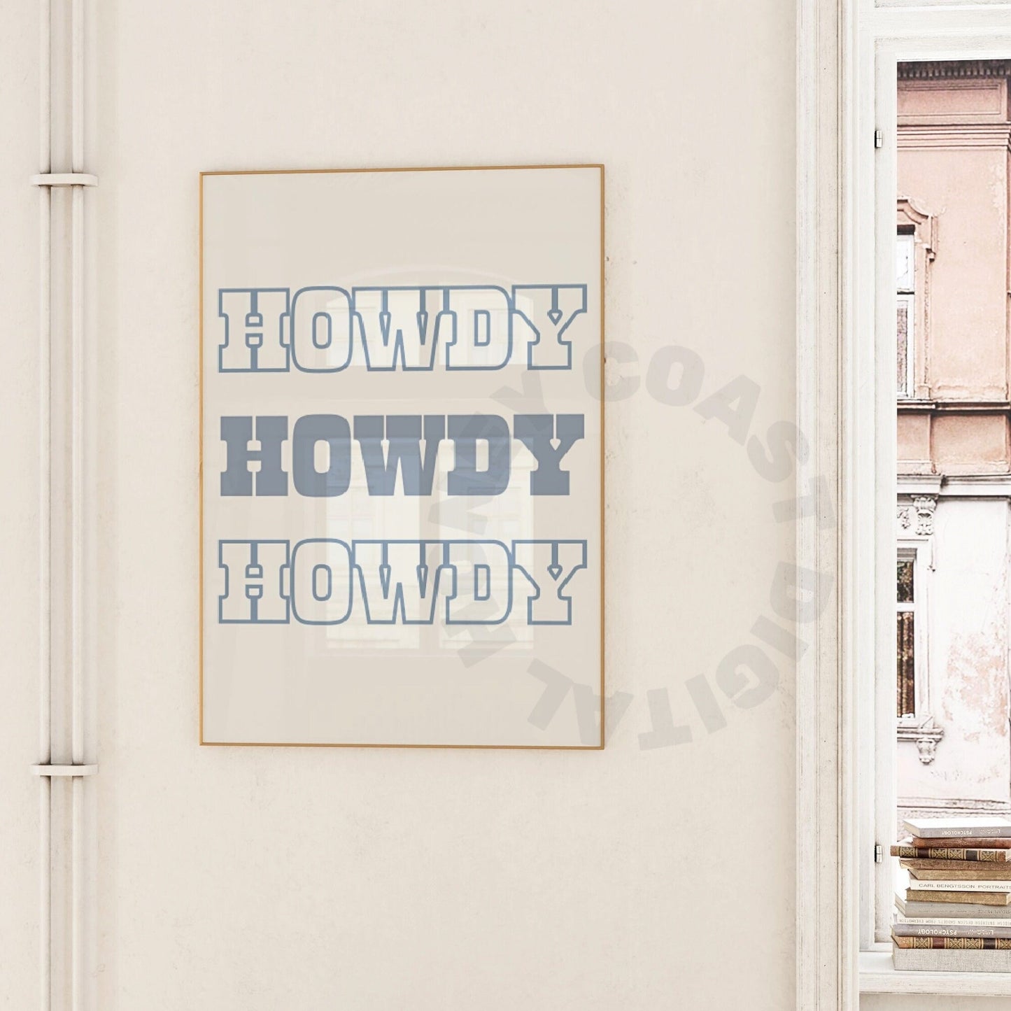 Coastal Blue Howdy Poster