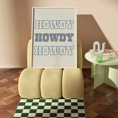 Coastal Blue Howdy Poster