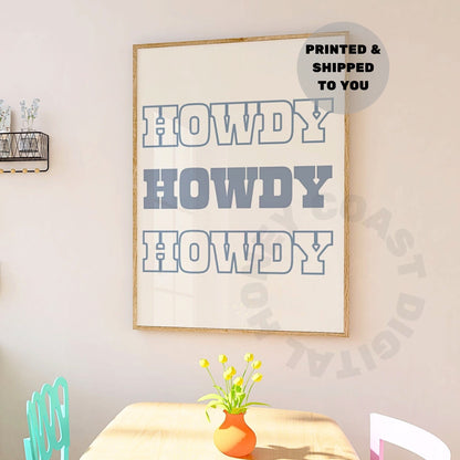 Coastal Blue Howdy Poster