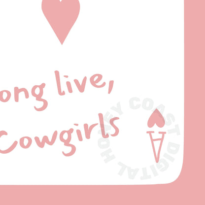 Pink Coastal Cowgirl Playing Card Digital Prints