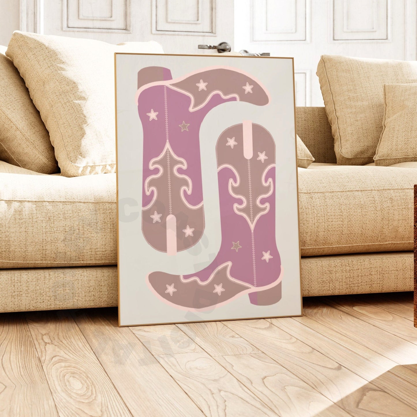 Pink Cowboy Boots Poster