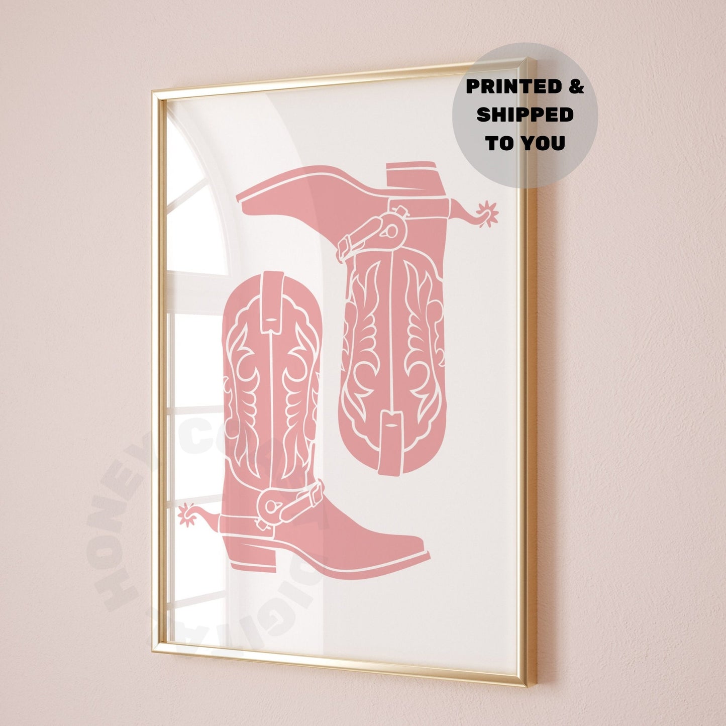 Pink Cowboy Boots Poster