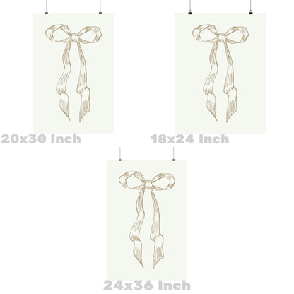 Beige Hair Bow Poster
