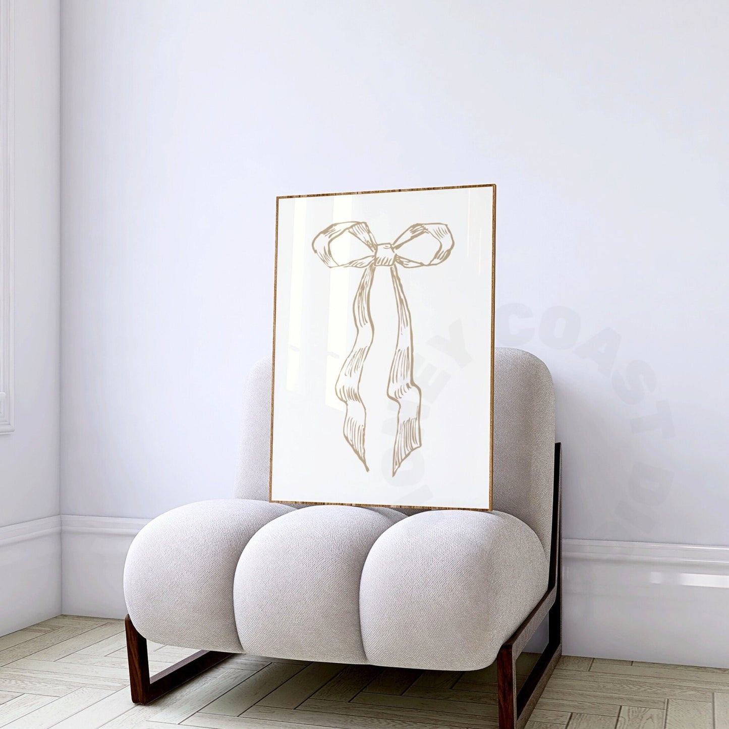 Beige Hair Bow Poster