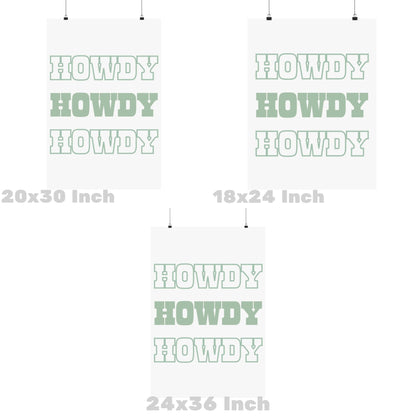 Sage Green Howdy Poster