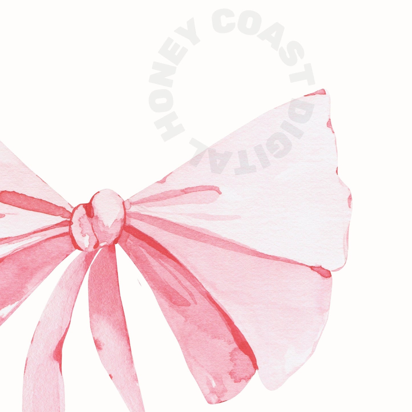 Pink Hair Bow Digital Prints