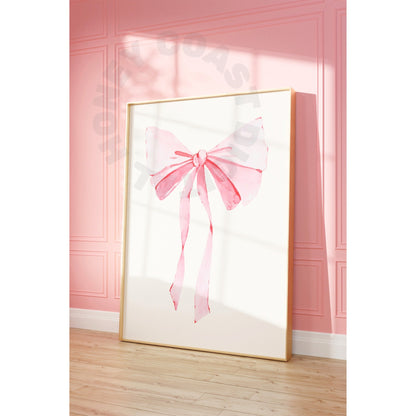 Pink Hair Bow Digital Prints