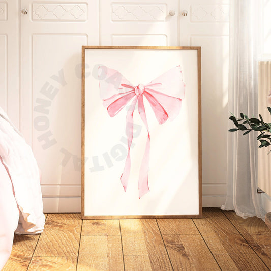 Pink Hair Bow Digital Prints