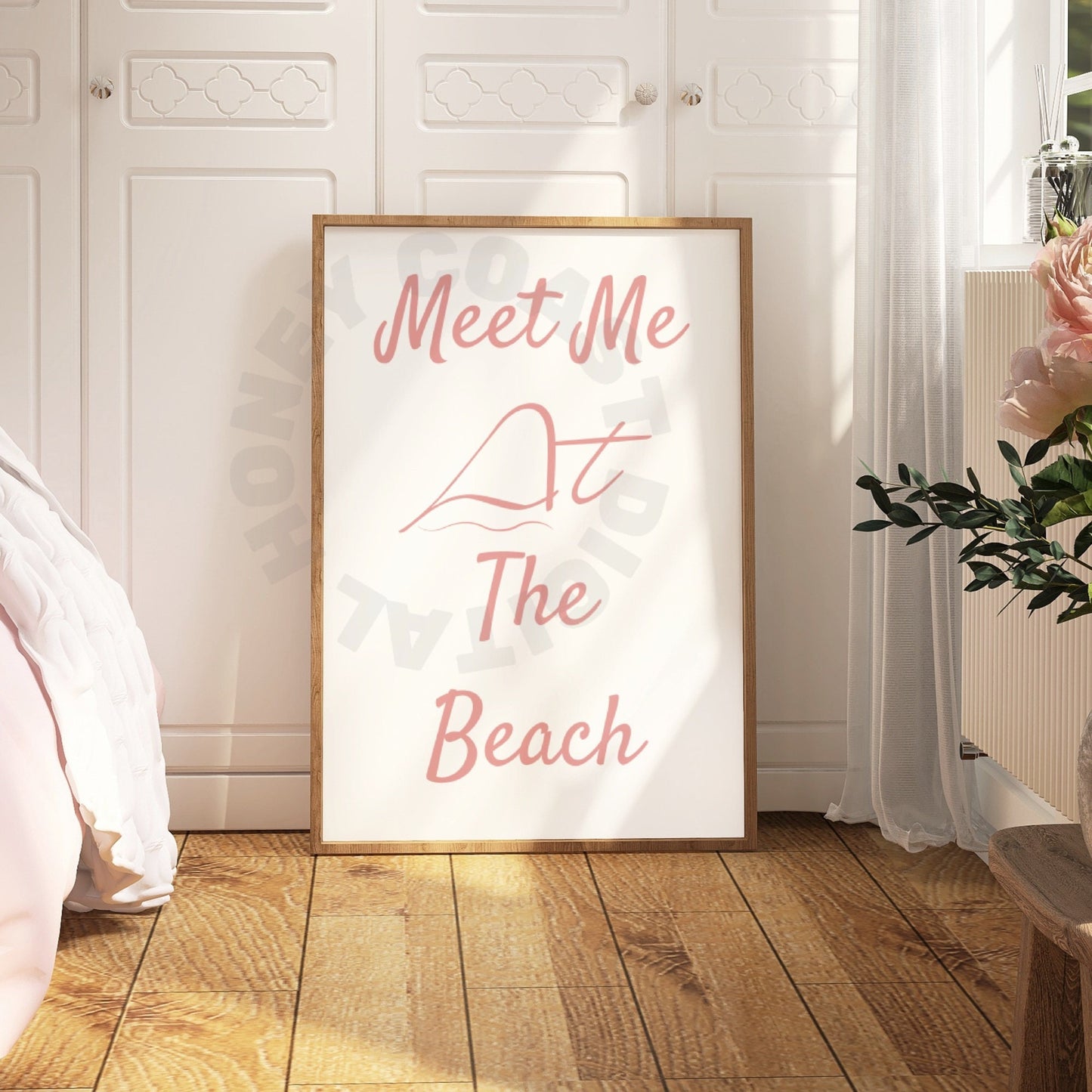 Pink Meet Me At The Beach Digital Prints