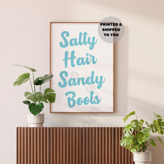 Surf Blue Salty Hair Sandy Boots Poster