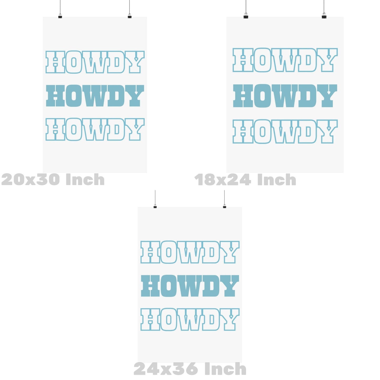 Surf Blue Howdy Poster