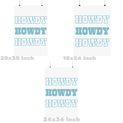 Surf Blue Howdy Poster