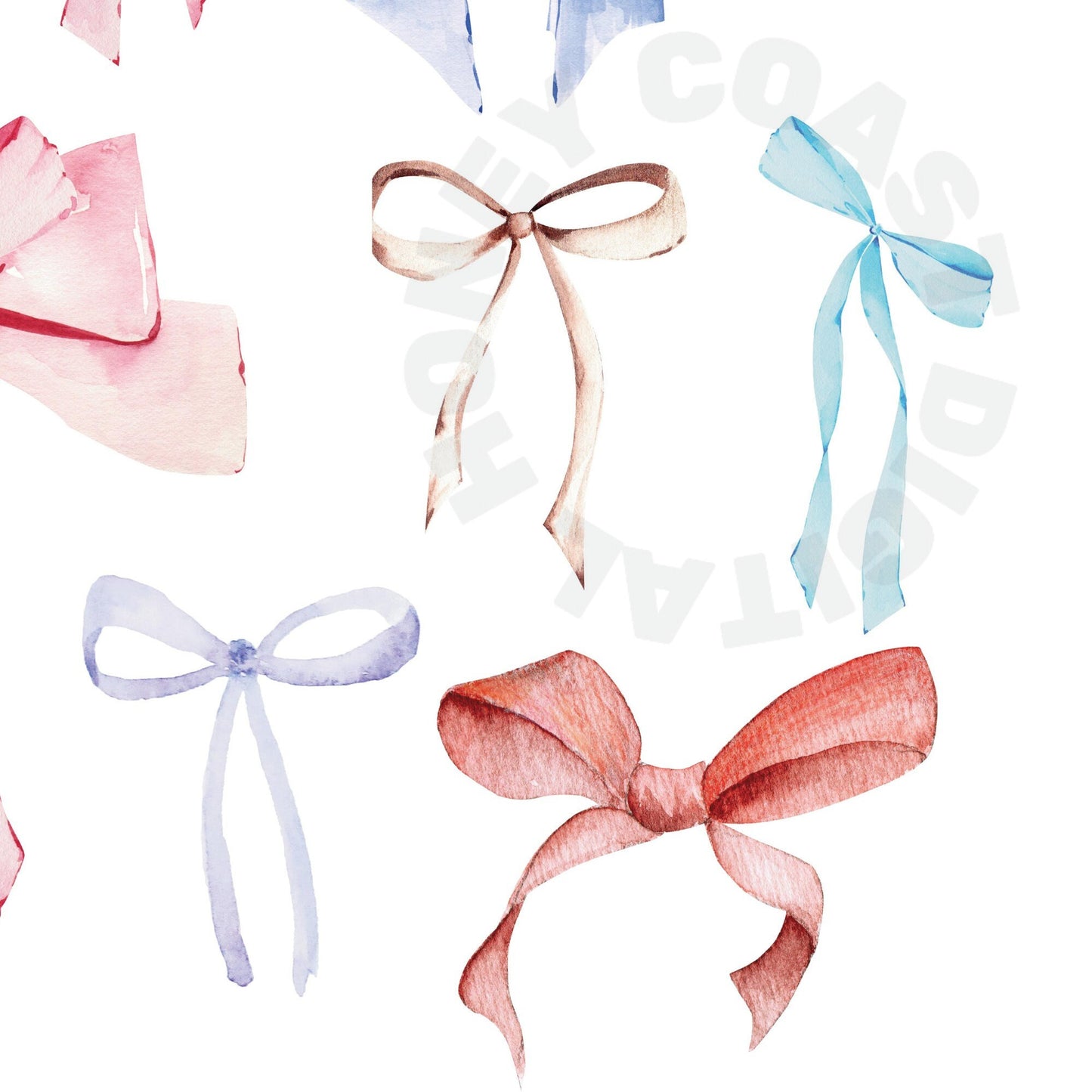 Colorful Watercolor Bows Poster