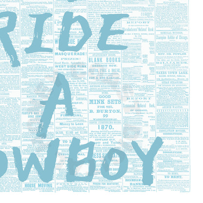 Save A Horse Ride A Cowboy Newspaper Poster