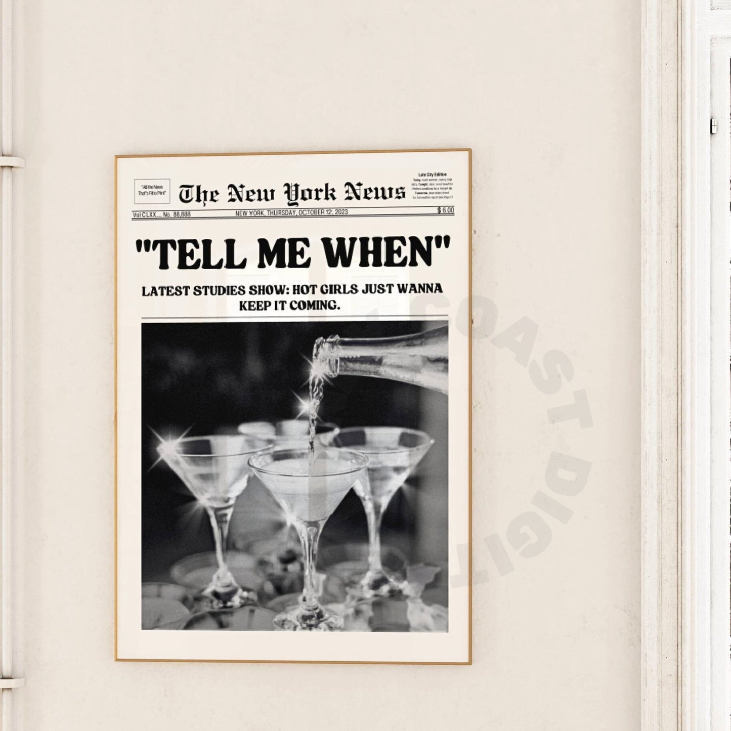 Tell Me When Newspaper Poster